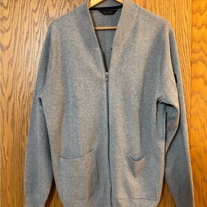 Rhone Navigator Knit Bomber Gray Full Zip Cardigan Men's Size L NWT MSRP $148